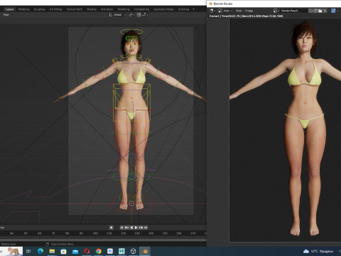 Jia - Realistic Cute Asian Girl 3D 모델