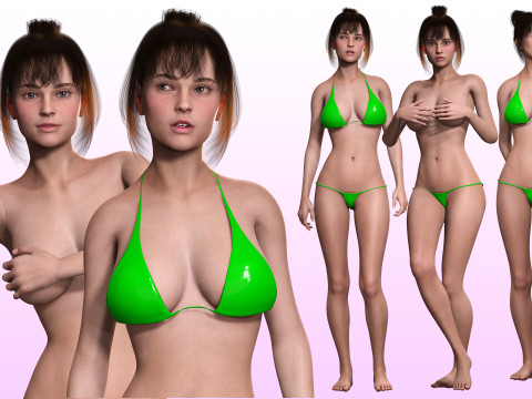 Ella Realistic Woman Ready 3D Model