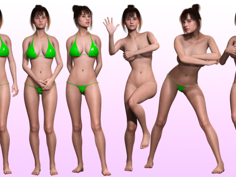 Ella Realistic Woman Ready 3Dモデル