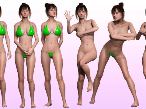 Ella Realistic Woman Ready 3D Model