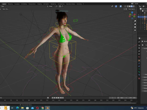 Ella Realistic Woman Ready 3D Model