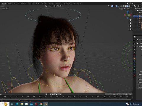 Ella Realistic Woman Ready 3Dモデル