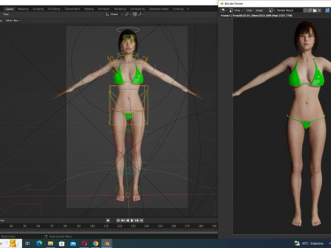 Ella Realistic Woman Ready 3Dモデル