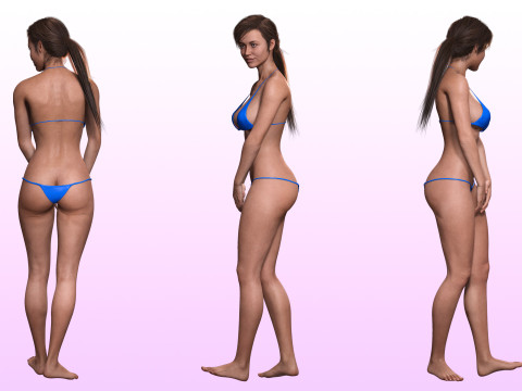 Clara - Realistic Woman Mother Base Shape Modelo 3D