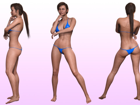 Clara - Realistic Woman Mother Base Shape Modelo 3D
