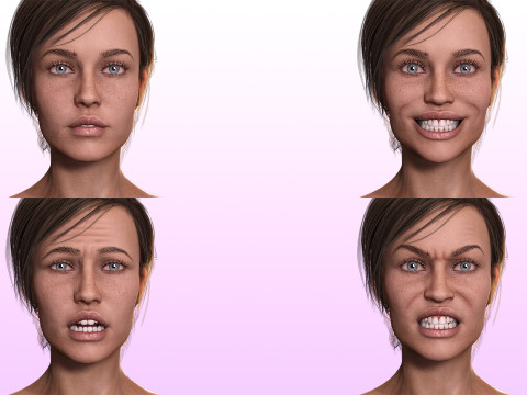 Clara - Realistic Woman Mother Base Shape Modelo 3D