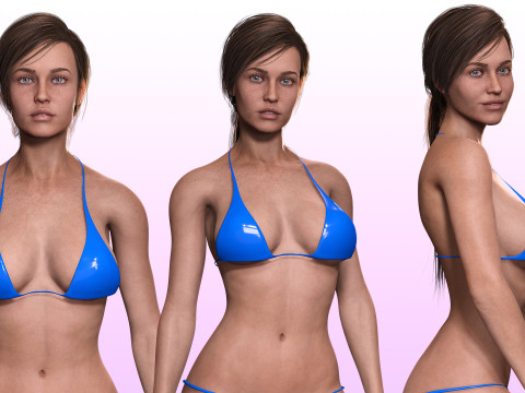 Clara - Realistic Woman Mother Base Shape Modelo 3D