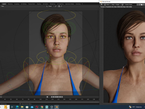 Clara - Realistic Woman Mother Base Shape Modelo 3D