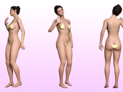 Chloe -Realistic Asian Cute Woman 3D Model