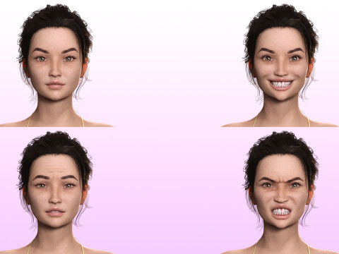 Chloe -Realistic Asian Cute Woman 3D Model
