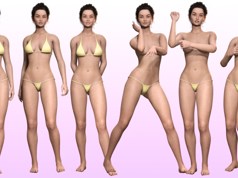 Chloe -Realistic Asian Cute Woman 3D Model