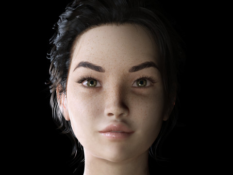 Chloe -Realistic Asian Cute Woman 3D Model