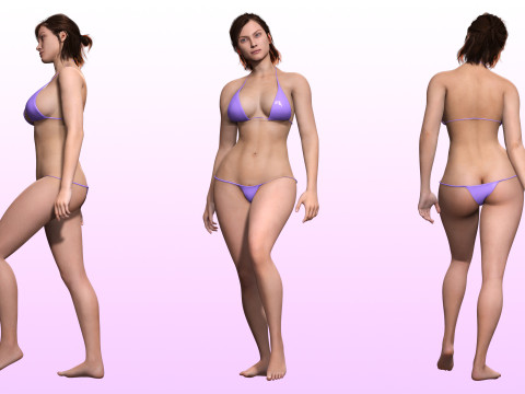 Stella - Realistic Mid Age Woman Advance Rig 3D Model