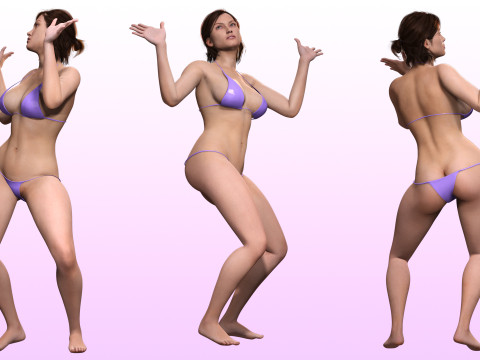 Stella - Realistic Mid Age Woman Advance Rig 3D Model