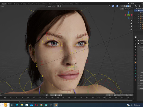 Stella - Realistic Mid Age Woman Advance Rig 3D Model