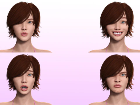 Suzi - Realistic Woman Scanned Texture 3D Model