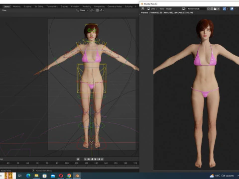 Suzi - Realistic Woman Scanned Texture 3D Model
