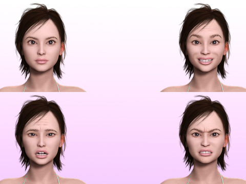 Lauren Realistic Girl in bikini Advance Shader Modello 3D