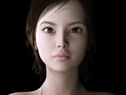 Lauren Realistic Girl in bikini Advance Shader 3D Model