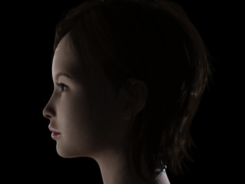 Lauren Realistic Girl in bikini Advance Shader Modello 3D