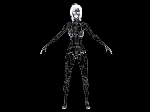 Lauren Realistic Girl in bikini Advance Shader 3D Model