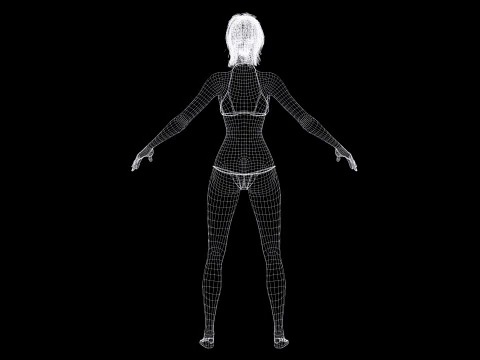 Lauren Realistic Girl in bikini Advance Shader 3D Model