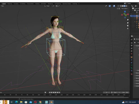 Lauren Realistic Girl in bikini Advance Shader 3D Model