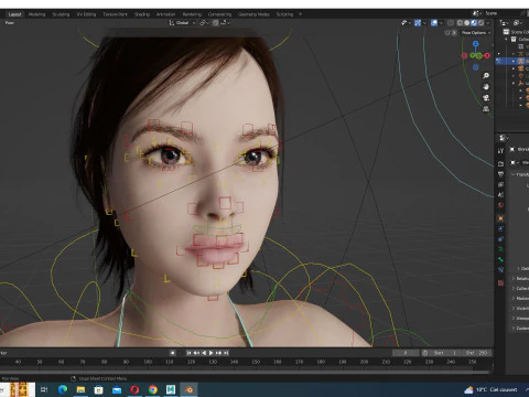 Lauren Realistic Girl in bikini Advance Shader 3D Model