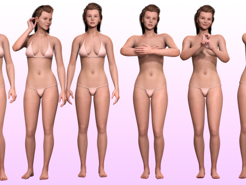 Jumana - Realistic woman Clean Polygonal Modeling 3D Модель