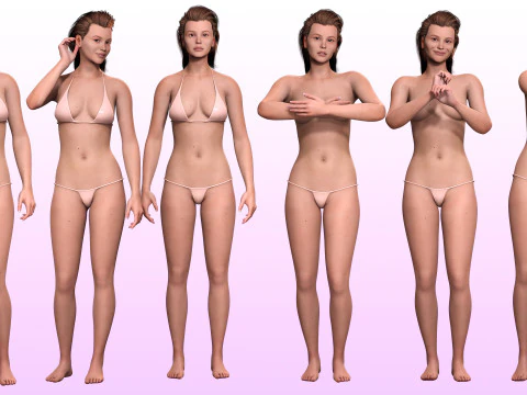 Jumana - Realistic woman Clean Polygonal Modeling 3D Model