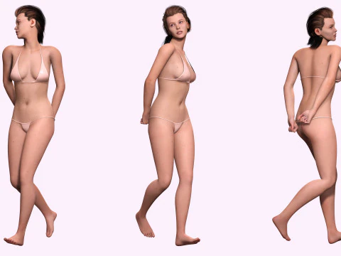 Jumana - Realistic woman Clean Polygonal Modeling 3D Model