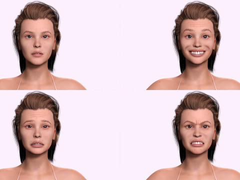 Jumana - Realistic woman Clean Polygonal Modeling 3D Модель