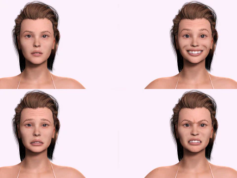 Jumana - Realistic woman Clean Polygonal Modeling 3D Model