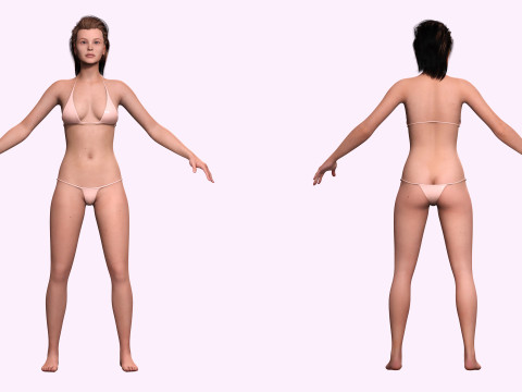 Jumana - Realistic woman Clean Polygonal Modeling 3D Модель