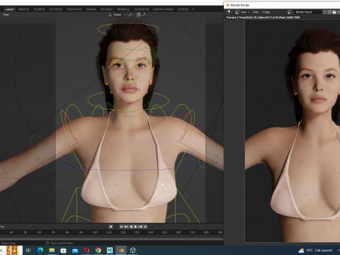 Jumana - Realistic woman Clean Polygonal Modeling 3D Модель