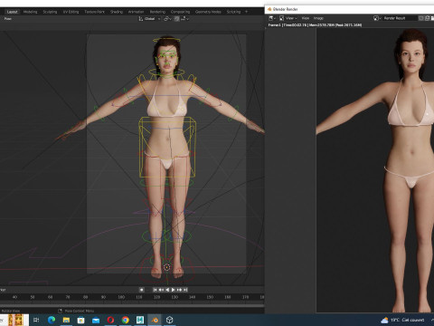 Jumana - Realistic woman Clean Polygonal Modeling 3D Модель