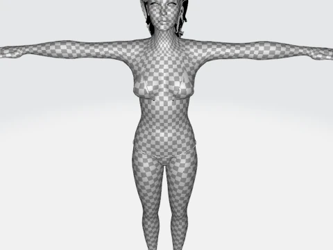 Jumana - Realistic woman Clean Polygonal Modeling 3D Model