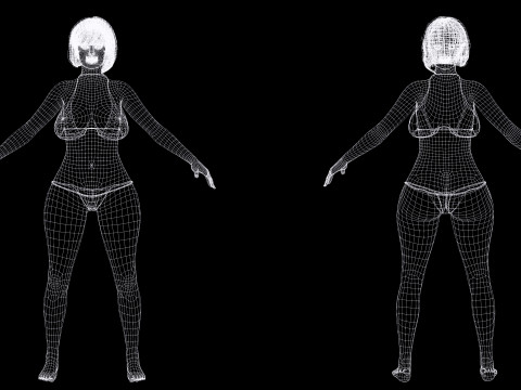 Rosalie - Realistic Curvy Women Modello 3D