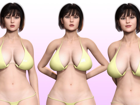 Rosalie - Realistic Curvy Women Modello 3D