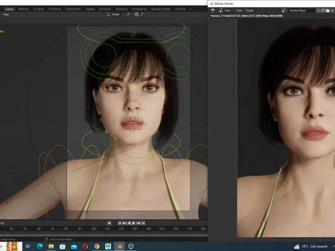 रोज़ाली - यथार्थवादी सुडौल महिलाएँ 3D मॉडल