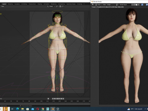 Rosalie - Realistic Curvy Women Modello 3D