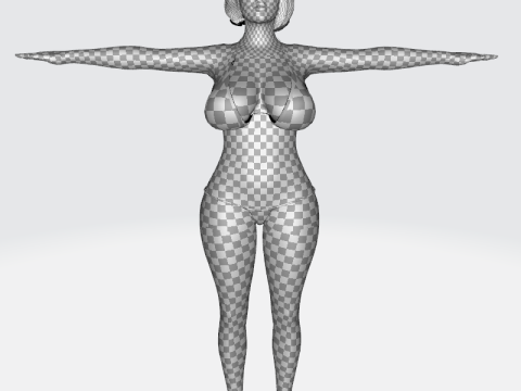 Rosalie - Realistic Curvy Women Modello 3D