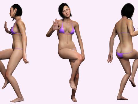 Ji eun - Realistic Asian Woman Photo realistic Model Modelo 3D