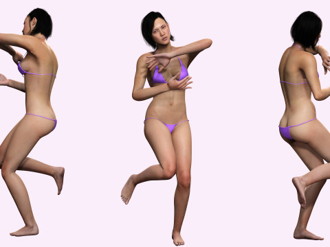 Ji eun - Realistic Asian Woman Photo realistic Model Modelo 3D