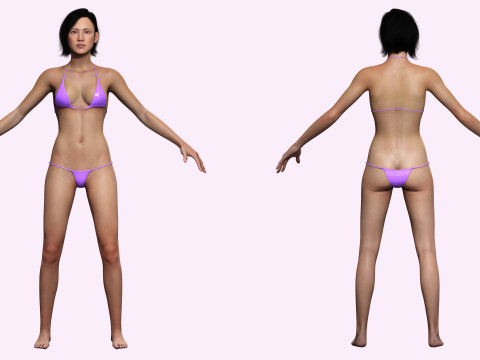 Ji eun - Realistic Asian Woman Photo realistic Model Modelo 3D