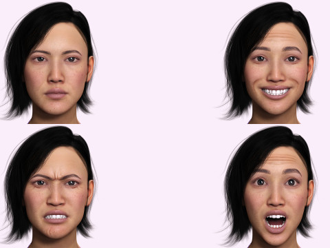 Ji eun - Realistic Asian Woman Photo realistic Model Modelo 3D
