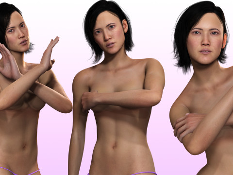Ji eun - Realistic Asian Woman Photo realistic Model Modelo 3D