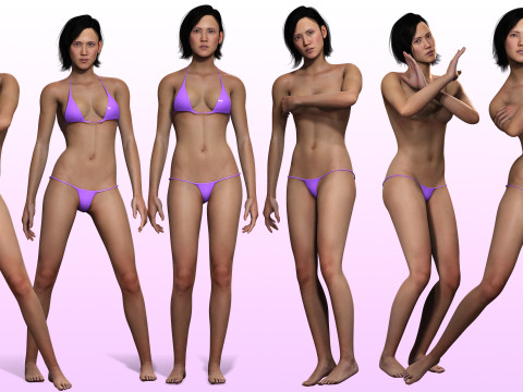 Ji eun - Realistic Asian Woman Photo realistic Model Modelo 3D