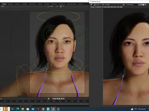 Ji eun - Realistic Asian Woman Photo realistic Model Modelo 3D