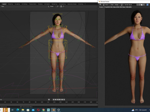 Ji eun - Realistic Asian Woman Photo realistic Model Modelo 3D